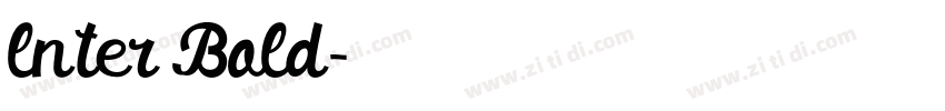 lnter Bold字体转换